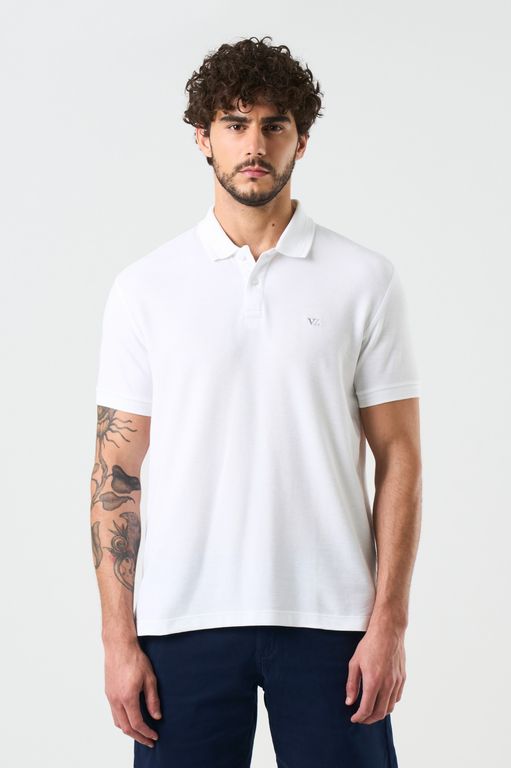 Vélez Polo Manga Corta Essential Hombre Textura Blanco
