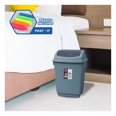 GENERICO - Pack12 Tacho Compacto con Cubierta Vaiven en Color Azul