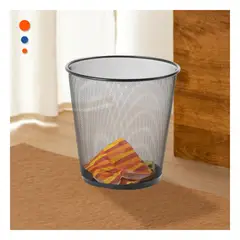 GENERICO - Pack2 Tacho de Basura Circular en Negro Y+Papel de Regalo