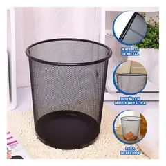 GENERICO - Pack4 Bote de Basura 25x275cm Negro Y+Regalo Stickers