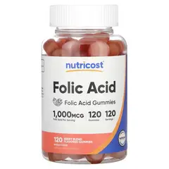 NUTRICOST - Acido Folico en gomitas 1000mcg