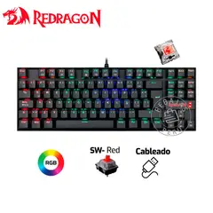 REDRAGON - Teclado Mecánico Gamer K552RGB KUMARA 80% RGB Español