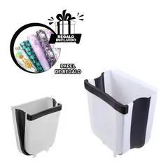 GENERICO - Pack6 Contenedor para Basura Color Blanco Y+Papel de Regalo