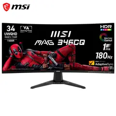 MSI - Monitor Curvo MAG 346CQ 34 UWQHD 3440x1440 180HZ 1MS HDR