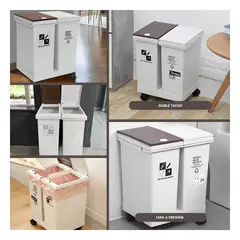 GENERICO - Pack4 Bote para Limpieza de Espacios 24L en Blanco