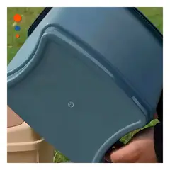 GENERICO - Pack2 Tacho para Desechos Domesticos Azul Y+Regalo Stickers