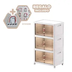 GENERICO - Pack2 Estante de Ropa con Division Blanco Y+Regalo Stickers