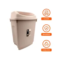 GENERICO - Pack12 Tacho Compacto con Cubierta Vaiven en Color Marron