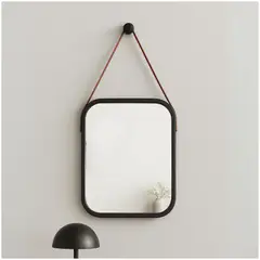 INSPIRA MARKET - Espejo Decorativo Rectangular de Tocador Colgante Negro