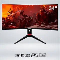 TEROS - MONITOR GAME CURVO TE-3412G ULTRA WIDE QHD 34 " VA 180hz 1ms 1000R HDR