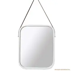 INSPIRA MARKET - Espejo Decorativo Rectangular de Tocador Colgante Blancoo