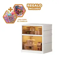 GENERICO - Organizador Practico 2 Gradas en Blanco Y+Ligas de Regalo