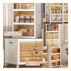GENERICO - Pack2 Estante Plegable con Puertas Imantadas Blanco