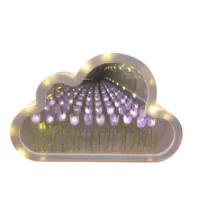 GENERICO - Lampara Espejo Nube de Tulipanes Infinito Lila Armado