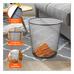 GENERICO - Pack6 Contenedor de Basura de Negro Y+Papel de Regalo