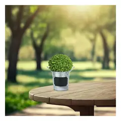 GENERICO - Pack12 Maceta Nota en Rectangulo Plateado Y+Papel de Regalo