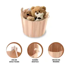 GENERICO - Cubeta Funcional con Cuerda en 20x18cm Y+Papel de Regalo