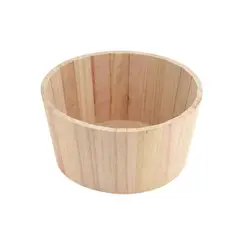 GENERICO - Pack2 Cubeta Rustica en Madera 24x11cm Y+Regalo Stickers