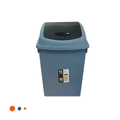 GENERICO - Tacho de Residuos con Tapa Vaiven de 15L en Color Azul