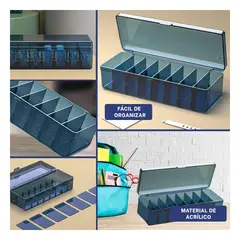 GENERICO - Pack6 Contenedor Funcional y Practico en Color Azul