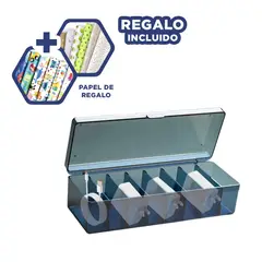 GENERICO - Pack12 Organizador de Objetos en Azul Y+Papel de Regalo