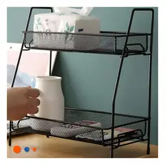 RYBIU IMPORT - Pack4 Mueble para Almacenar 2 N Negro Y+Papel de Regalo