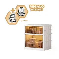 RYBIU IMPORT - Pack2 Estante Armable de 2 Niveles Blanco Y+Regalo Stickers