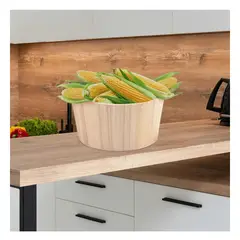 GENERICO - Pack6 Recipiente de Madera 20x10cm Y+Regalo Stickers