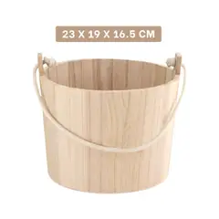 GENERICO - Cubeta Decorativa con Cuerda Natural Y+Regalo Stickers