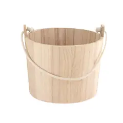 GENERICO - Pack2 Cubeta Decorativa con Cuerda Natural Y+Regalo Stickers