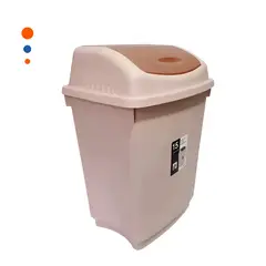 GENERICO - Tacho de Residuos con Tapa Vaiven de 15L en Color Marron