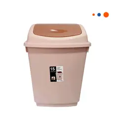 GENERICO - Tacho de 15L para Cocina en Marron Y+Papel de Regalo