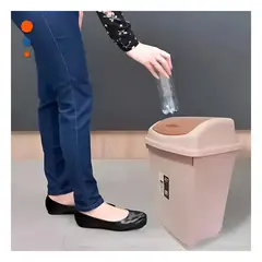 GENERICO - Pack2 Tacho para Desechos Domesticos Marro Y+Regalo Stickers