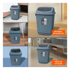 GENERICO - Pack12 Tacho Compacto con Cubierta Vaiven en Color Azul