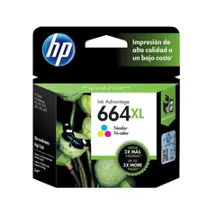 HP - CARTUCHO DE TINTA 664XL F6V30AL TRICOLOR 8ML. 2135, 2615