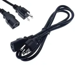 GENERICO - Cable de Poder Universal 1.8 Metros 3 Puntas Negro
