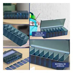 RYBIU IMPORT - Pack12 Organizador de Objetos en Azul Y+Papel de Regalo