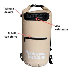 KING PENGUIN - Cooler Mochila Plegable de 20 L - Arena Duna