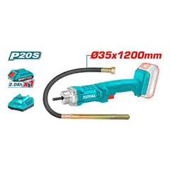 TOTAL TOOLS - Vibrador de Concreto LI-ION 20v Bateria 1X20AH - TCVLI2023011