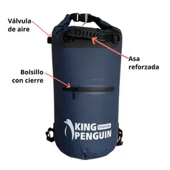 KING PENGUIN - Cooler Mochila Plegable 20 L - Azul Nocturno