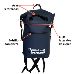 KING PENGUIN - Cooler Mochila Plegable 25 L - Azul Nocturno