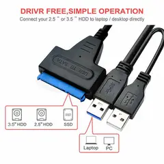 GENERICO - Cable Sata A Usb 3.0 Adaptador Para Disco Duro 2.5 4tb
