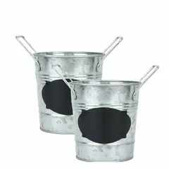 RYBIU IMPORT - Pack4 Cubo con Cuadro Anotacion en Ovalado Esquinas Plateado