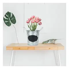 RYBIU IMPORT - Pack6 Cubo Nota en Ovalado Puntas Plateado Y+Regalo Stickers