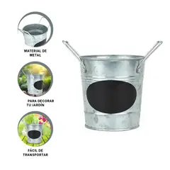 RYBIU IMPORT - Pack12 Cubo Apunte en Ovalado Plateado Y+Regalo Stickers