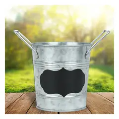 RYBIU IMPORT - Pack2 Macetero Nota Nube Punta en Plateado Y+Papel de Regalo