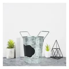 RYBIU IMPORT - Pack2 Macetero Nota Nube en Plateado Y+Regalo Stickers