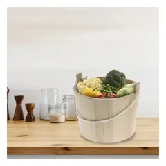 RYBIU IMPORT - Pack4 Cubeta Funcional con Cuerda 24x20cm Y+Regalo Stickers