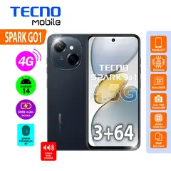 TECNO MOBILE - CELULAR TECNO SPARK GO 1 3+3 RAM Y 64GB NEGRO