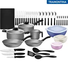 TRAMONTINA - Juego de Utensilios Acero Inoxidable Linz x 44 piezas-Tramontina